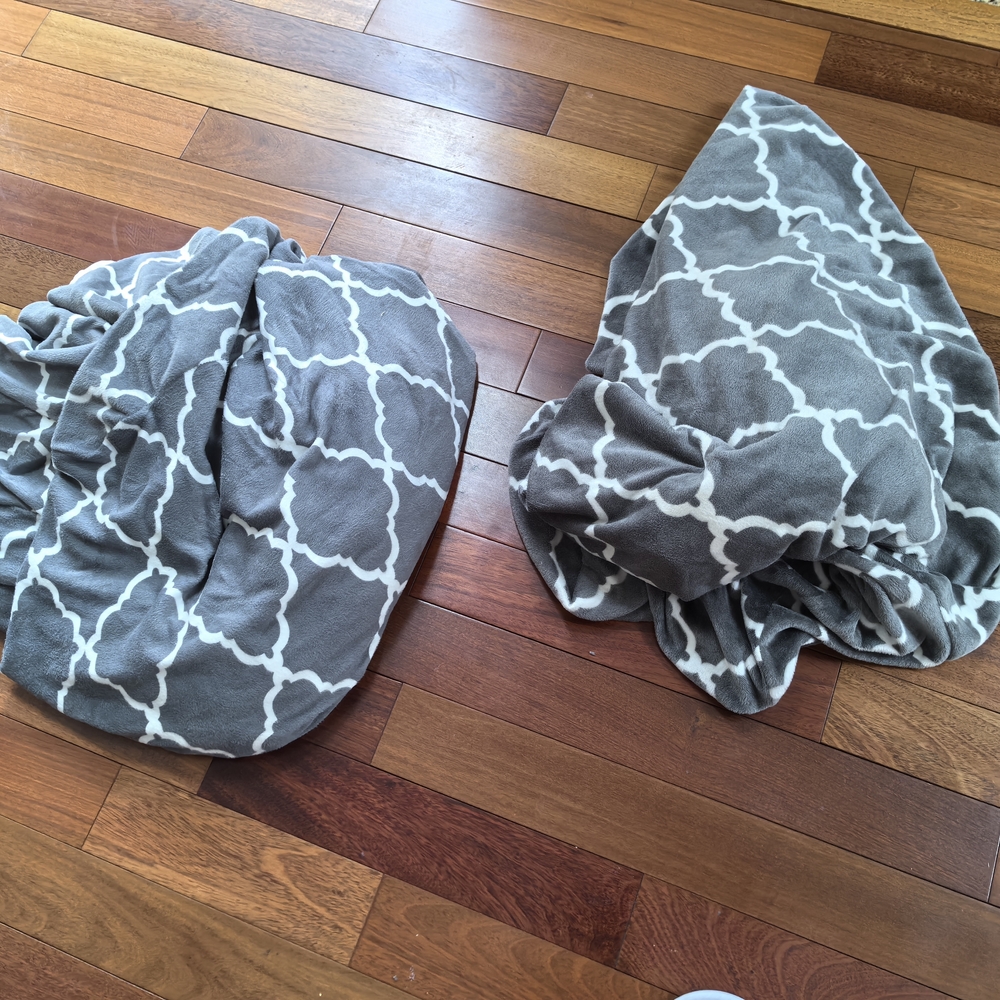 Gray and White Furniture Cover